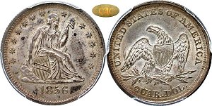 GFRC Open Set Registry - Tenafly 1856 Seated  25C