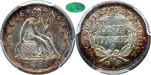 GFRC Open Set Registry - Newtown 1851 Seated  10C