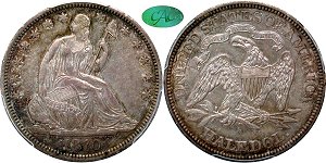 GFRC Open Set Registry - Pikes Peak 1870 Seated  50C