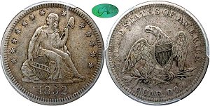 GFRC Open Set Registry - Iowa 1852 Seated  25C