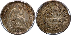 GFRC Open Set Registry - White Pine 1840-1853 Seated With Drapery 5C