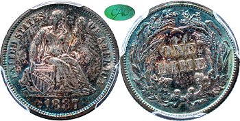 GFRC Open Set Registry - Ash 1887 Seated  10C