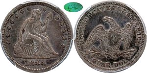 GFRC Open Set Registry - Pikes Peak 1844 Seated  25C