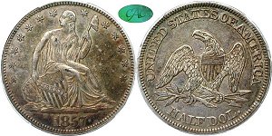 GFRC Open Set Registry - TGM 1857 Seated  50C
