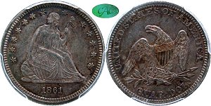 GFRC Open Set Registry - Iowa 1861 Seated  25C