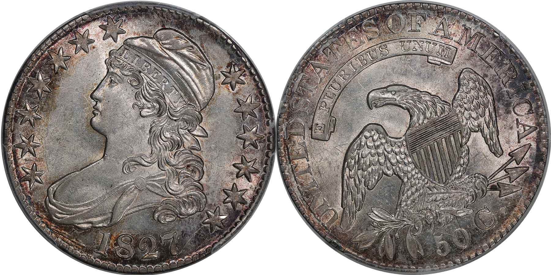 GFRC Open Set Registry - nacnud 1827 Capped Bust  50C
