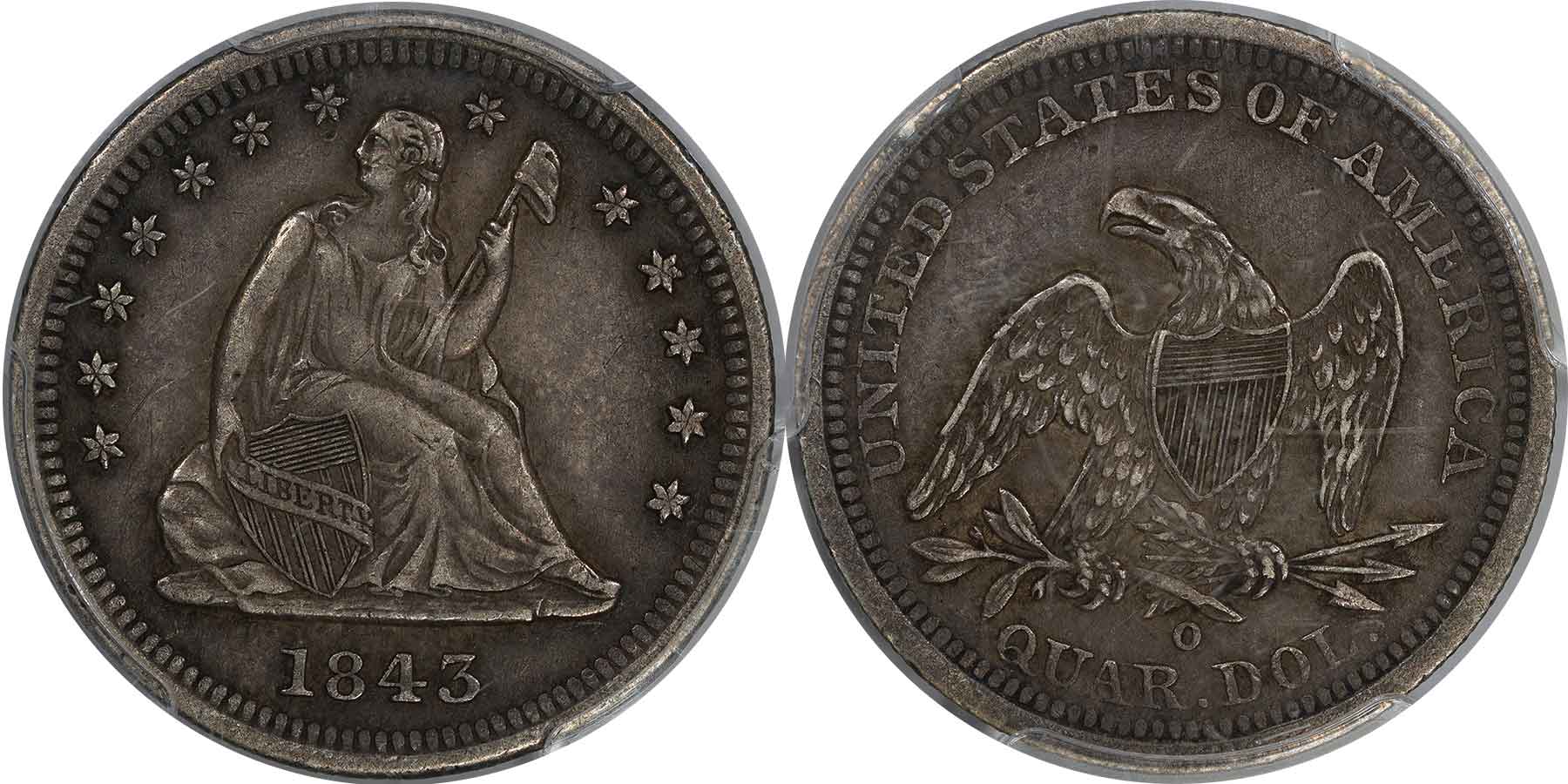 GFRC Open Set Registry - MIKE VERHULST 1843 Seated  25C