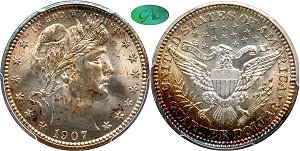 GFRC Open Set Registry - LABELMAN87 1907 Barber  25C