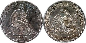 GFRC Open Set Registry - Herms Halves 1848 Seated  50C