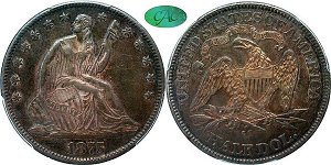 GFRC Open Set Registry - Pikes Peak 1875 Seated  50C