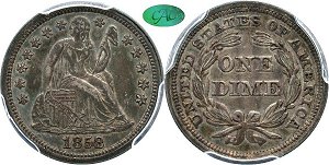 GFRC Open Set Registry - Tenafly 1858 Seated  10C
