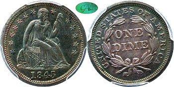 GFRC Open Set Registry - Dale Miller 1845 Seated  10C