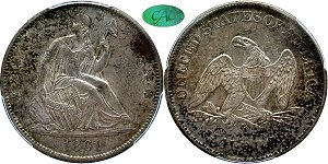 GFRC Open Set Registry - Newtown 1861 Seated CSA 50C