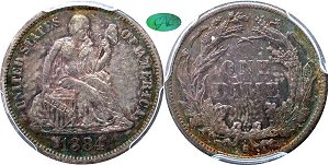 GFRC Open Set Registry - Tenafly 1884 Seated  10C