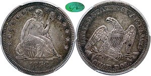 GFRC Open Set Registry - Tenafly 1858 Seated  25C