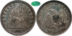 GFRC Open Set Registry - Civil War 1861 Seated  25C