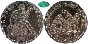 GFRC Open Set Registry - TGM 1859 Seated  50C