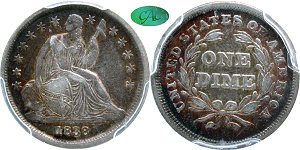 GFRC Open Set Registry - Dale Miller 1838 Seated  10C