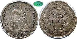 GFRC Open Set Registry - Tenafly 1890 Seated  10C