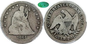 GFRC Open Set Registry - Tenafly 1864 Seated  25C