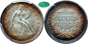 GFRC Open Set Registry - Newtown 1856 Seated  10C