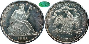 GFRC Open Set Registry - Herms Halves 1885 Seated  50C