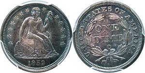 GFRC Open Set Registry - Dale Miller 1859 Seated  10C