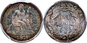 GFRC Open Set Registry - Semikey 1875 Seated In Wreath 10C
