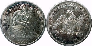 GFRC Open Set Registry - Texan 1861 Seated Louisiana 50C