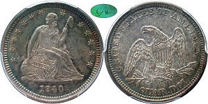 GFRC Open Set Registry - Hoosier 1840 Seated With Drapery 25C