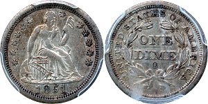 GFRC Open Set Registry - Semikey 1851 Seated  10C