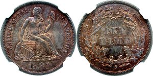 GFRC Open Set Registry - Gerry Fortin 1885 Seated  10C