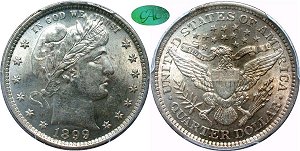 GFRC Open Set Registry - Pikes Peak 1899 Barber  25C