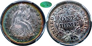 GFRC Open Set Registry - Newtown 1845 Seated  10C