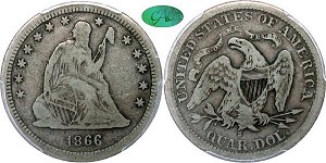 GFRC Open Set Registry - Iowa Collection III 1866 Seated  25C