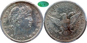 GFRC Open Set Registry - Ash 1908 Barber  25C