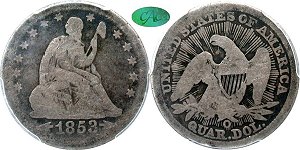 GFRC Open Set Registry - Wild and Wonderful in WV 1853 Seated Arrows and Rays 25C