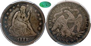 GFRC Open Set Registry - Wild and Wonderful in WV 1888 Seated  25C