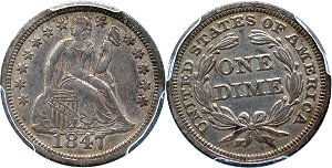 GFRC Open Set Registry - Newtown 1847 Seated  10C