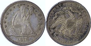 GFRC Open Set Registry - Hoosier 1879 Seated  25C