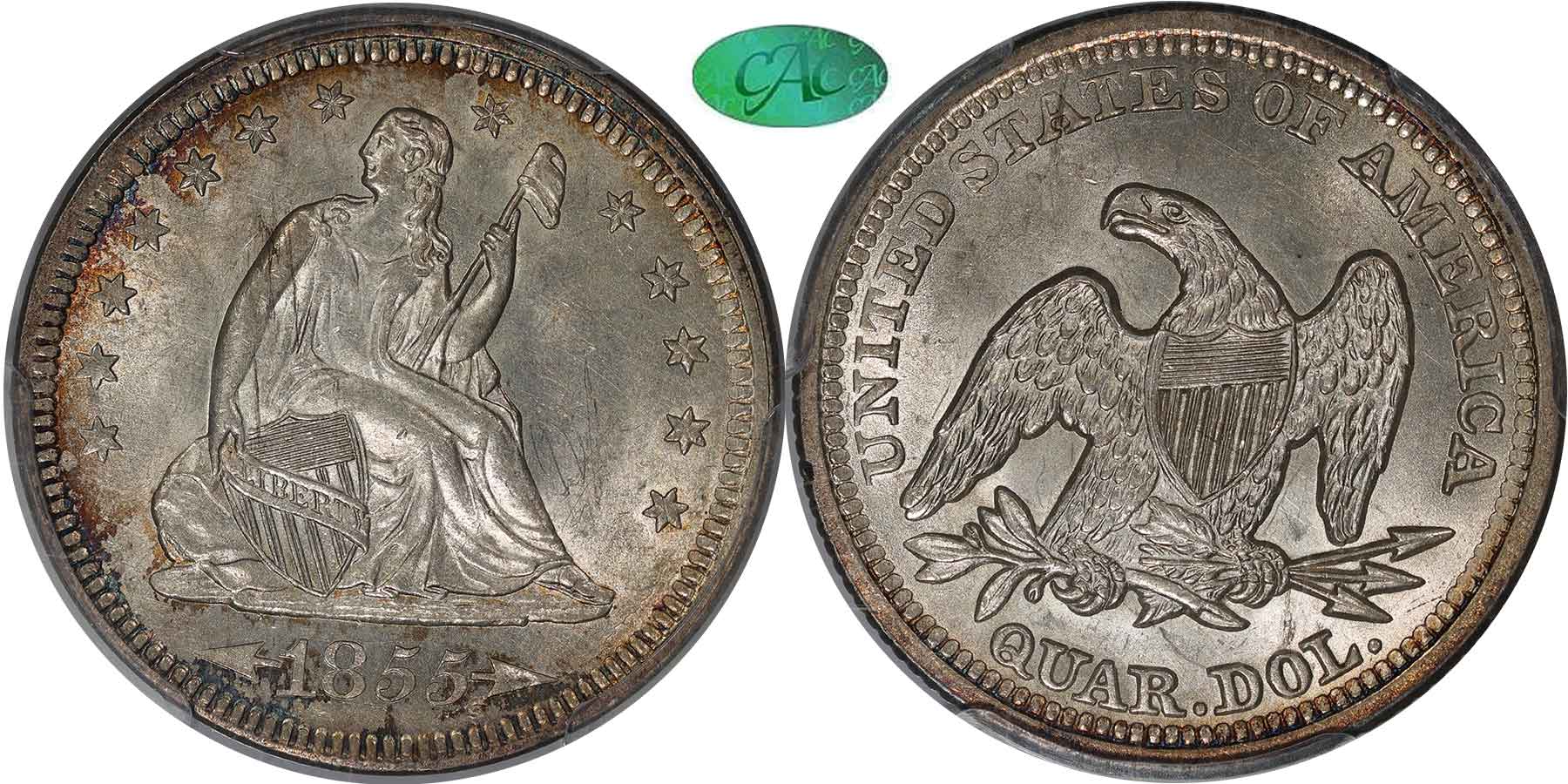 GFRC Open Set Registry - MIKE VERHULST 1855 Seated With Arrows 25C