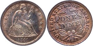 GFRC Open Set Registry - Dale Miller 1841 Seated  10C