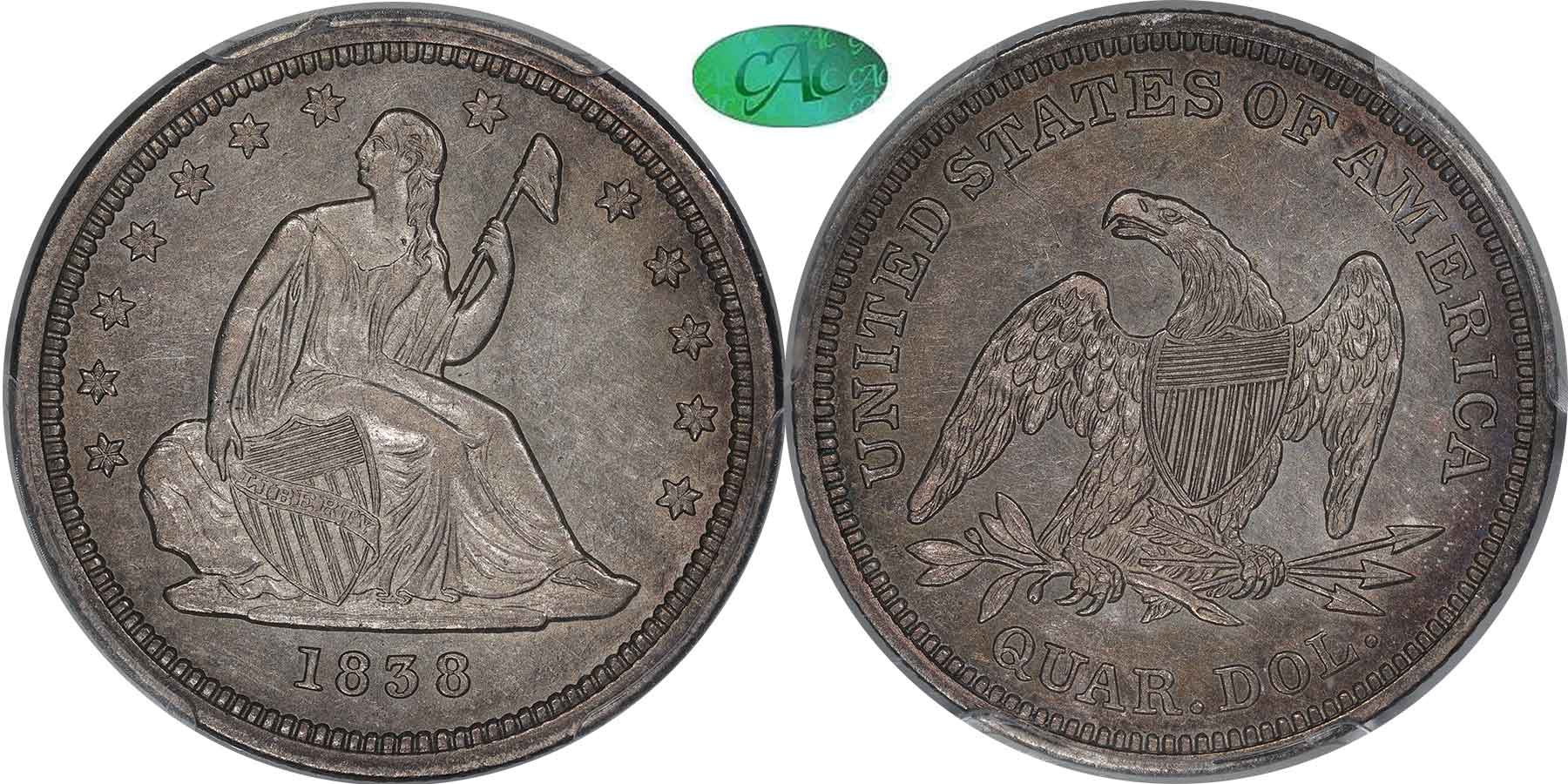 GFRC Open Set Registry - MIKE VERHULST 1838 Seated No Drapery 25C