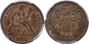 GFRC Open Set Registry - Tony Alberts 1875 Seated  10C