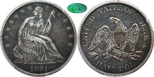 GFRC Open Set Registry - Civil War 1861 Seated  50C