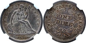 GFRC Open Set Registry - Sacandaga 1838 Seated  10C
