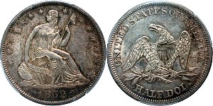 GFRC Open Set Registry - Herms Halves 1852 Seated  50C