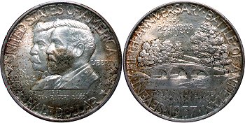 GFRC Open Set Registry - nacnud 1937 Early Commemorative Antietam 50C