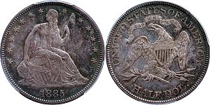 GFRC Open Set Registry - Oregon Beaver 1885 Seated  50C