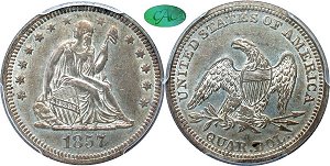 GFRC Open Set Registry - Dale Miller 1857 Seated  25C